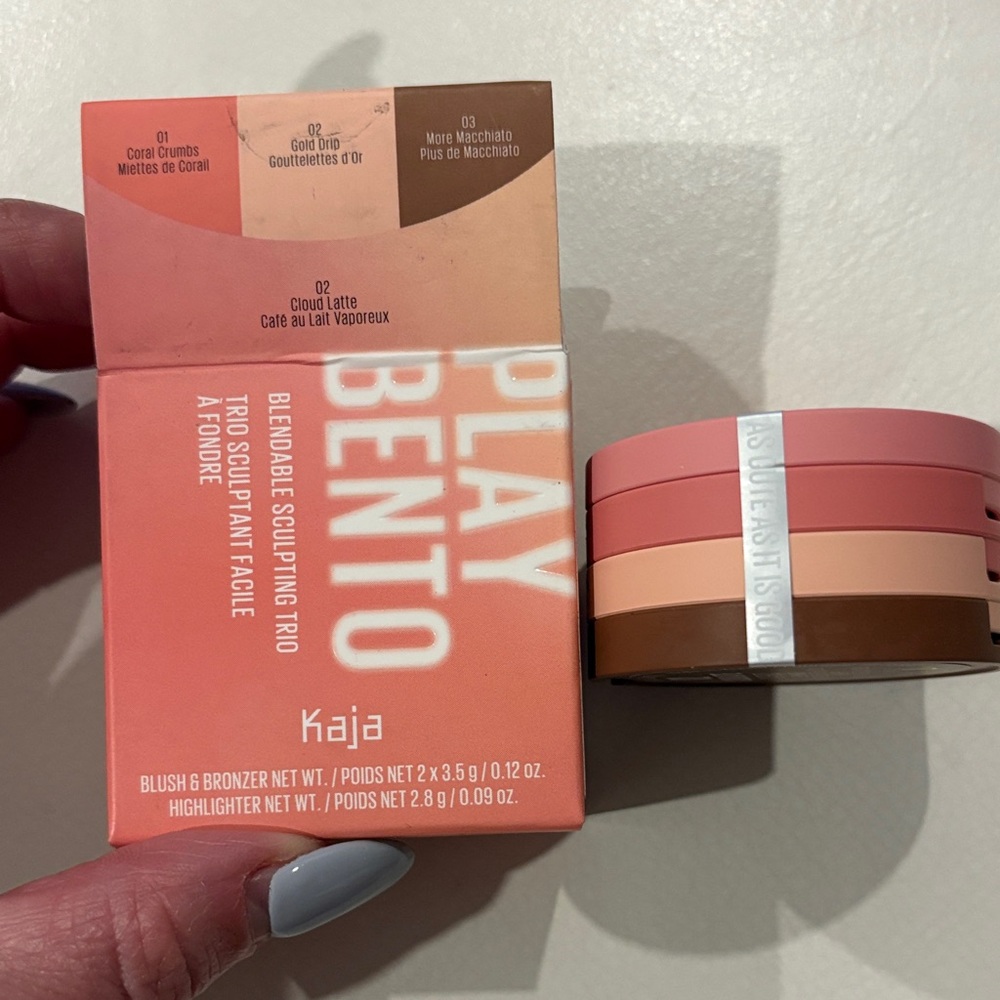 Play Bento Blush & Bronzer Trio - Coral Crumbs, Gold Drip & More Macchiato